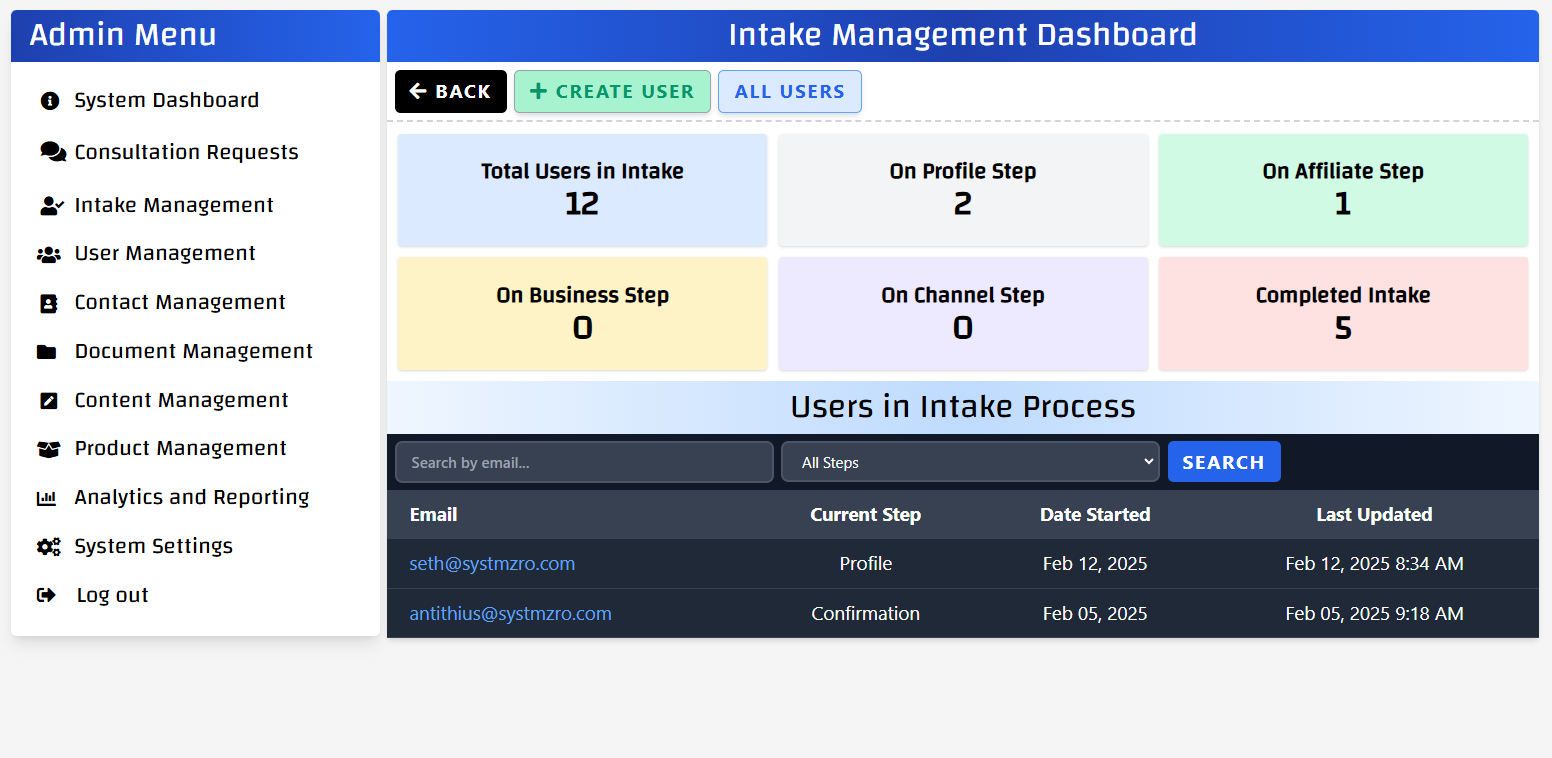 Intake Management